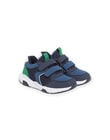 Baby boy navy blue and green sneakers NOBASJULE / 22KK3631D3F070