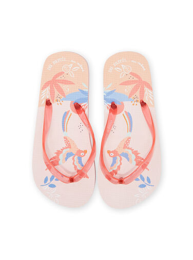 Girl's coral beach flip flops NATONGPERRO / 22KK3583D01415