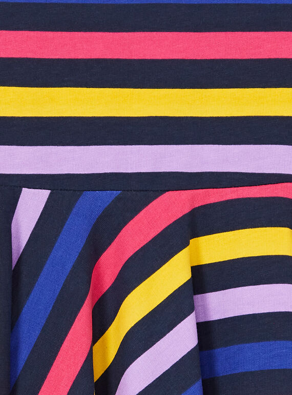 Black and blue striped dress LANAUROB2 / 21S901P1ROBC205