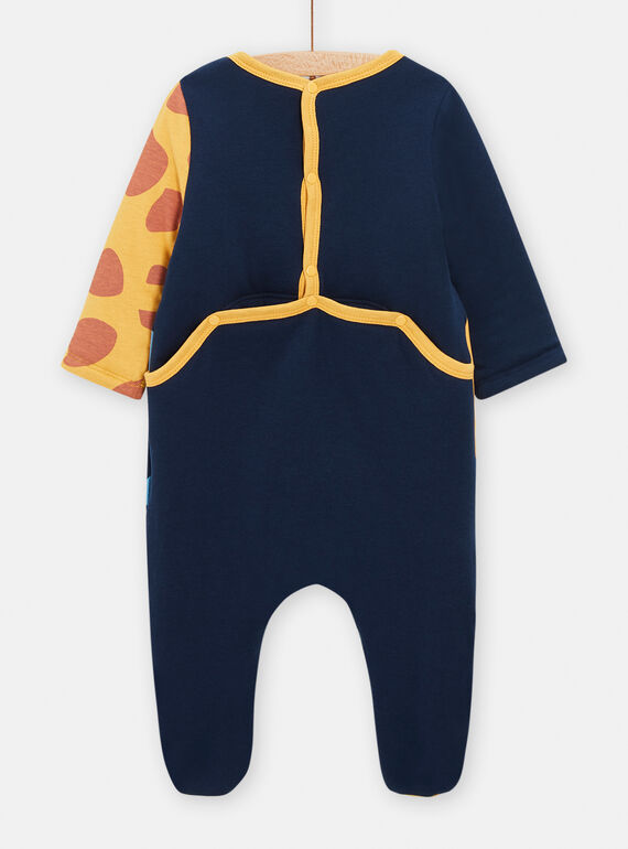 Baby boy dark blue romper with giraffe motif TEGAGREGIR / 24SH1446GRE705