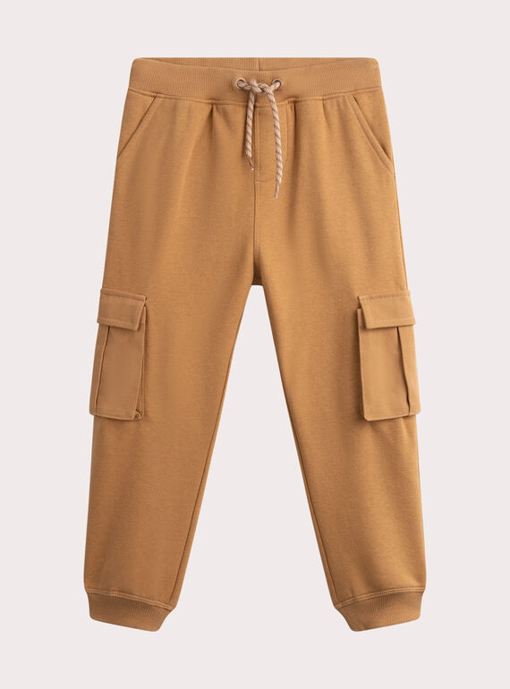 Brown multi-pocket jogging bottoms  WOLANJOG / 25S90241JGBI804