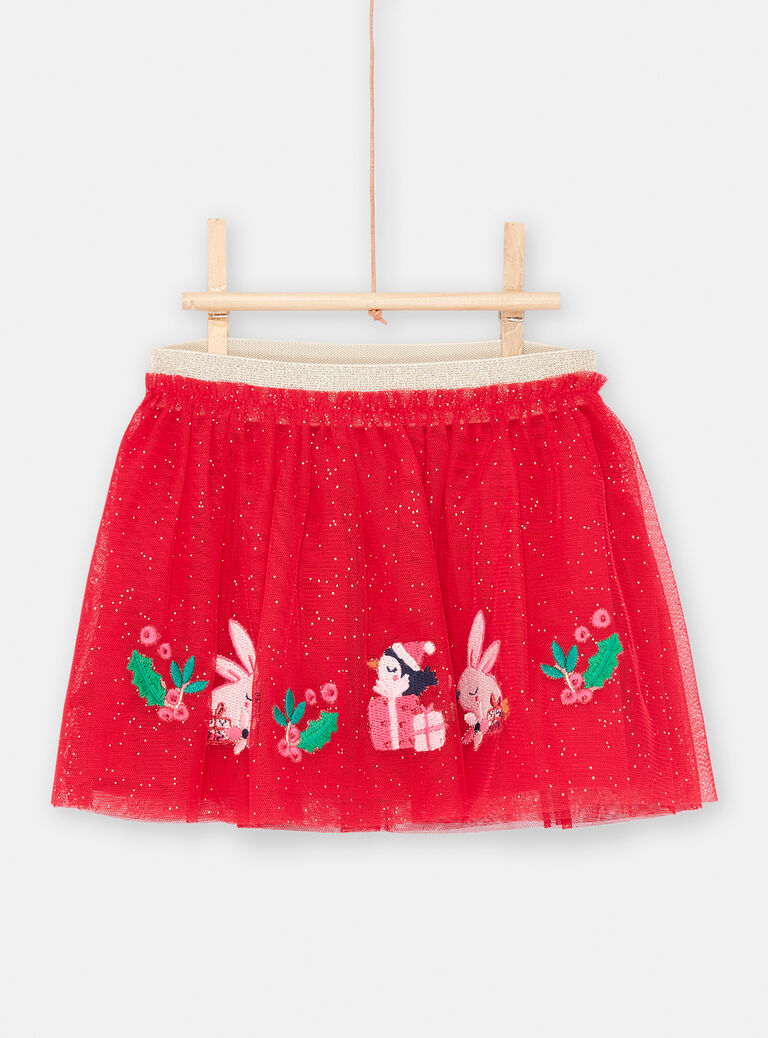 Baby Girl Holiday Red Skirt SIWAYJUP / 23WG09S1JUPF529