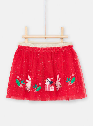 Baby Girl Holiday Red Skirt SIWAYJUP / 23WG09S1JUPF529