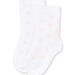 Baby girl white socks with pink polka dots