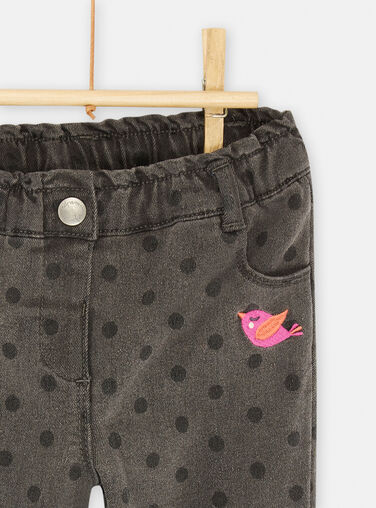 Charcoal jeans with polka-dot print SILOPAN / 23WG09R1PANK003
