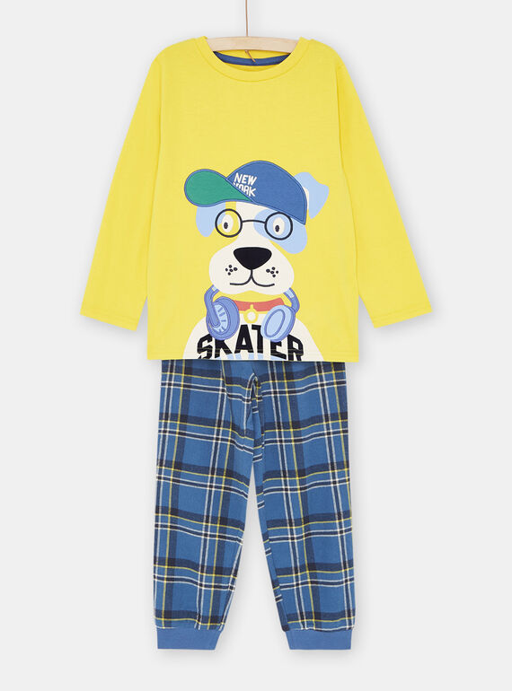 Boy's yellow dog pyjamas SEGOPYJDOG / 23WH1231PYJB105