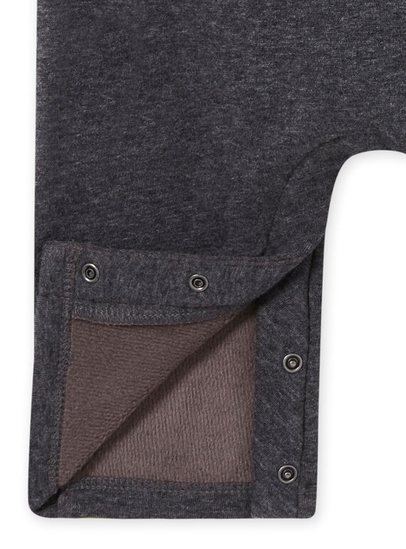Baby boy charcoal grey overalls with fancy foxes MUSAUSAL / 21WG10P1SAL944