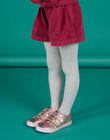 Belted velvet shorts in milleraies PAPRISHORT / 22W901P1SHO718