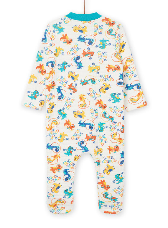 Dinosaur print sleep suit with lettering REGAGREDIN / 23SH1452GRE001