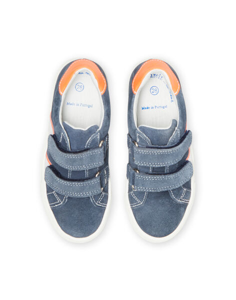 Child boy blue sneakers with fluorescent details NOBASCOME / 22KK3633D3FC201