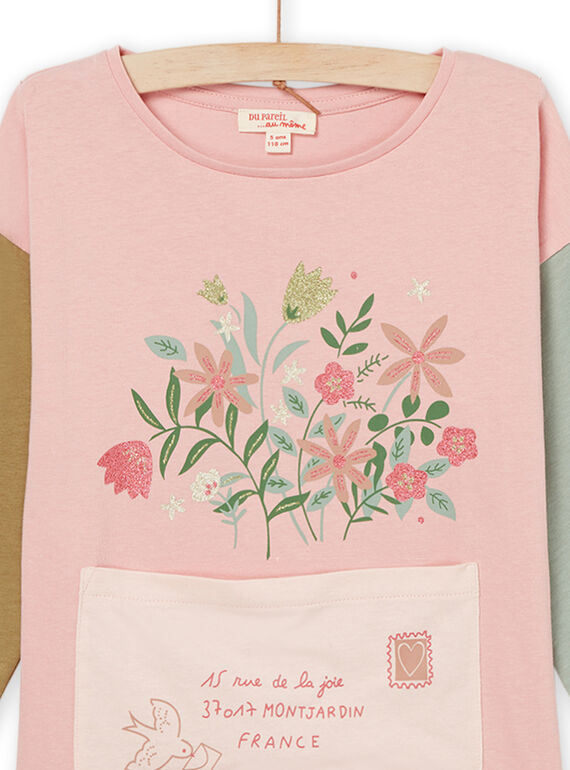 Long sleeve t-shirt with flower bouquet animation PARHUTEE4 / 22W901Q5TML303