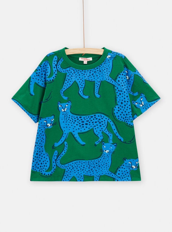 Baby Boy Blue Cheetah T-Shirt TOJOTIAOP1 / 24S902B4TMCG623