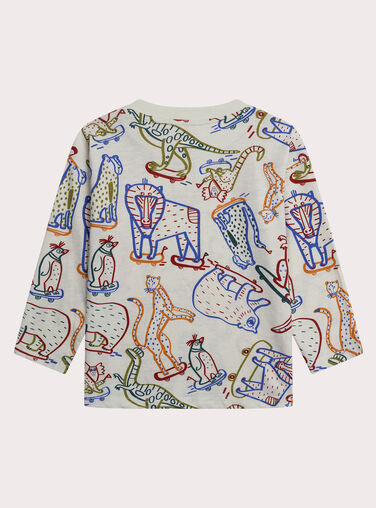 Blue green TEE SHIRT LS XOJATEE1 / 25W902M1TML614