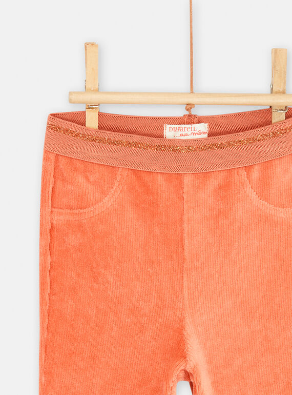 Orange corduroy pants SICOUPAN2 / 23WG09L2PANE406