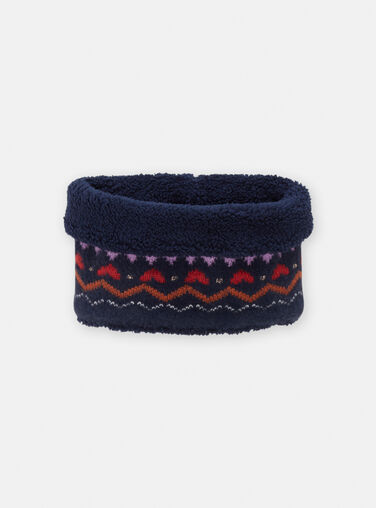 Girl's navy blue snood SYAJOSNOO8 / 23WI01O2SNO070