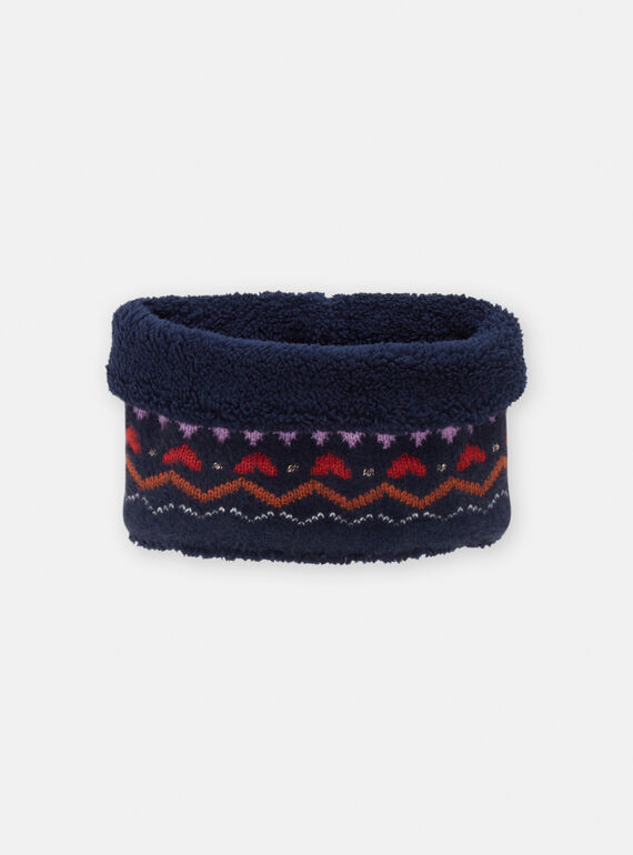 Girl's navy blue snood SYAJOSNOO8 / 23WI01O2SNO070