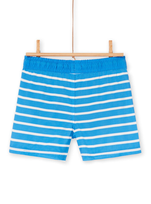 Blue and white bathing shorts for boys LYOMERBOXEX / 21SI02DBMAIC238