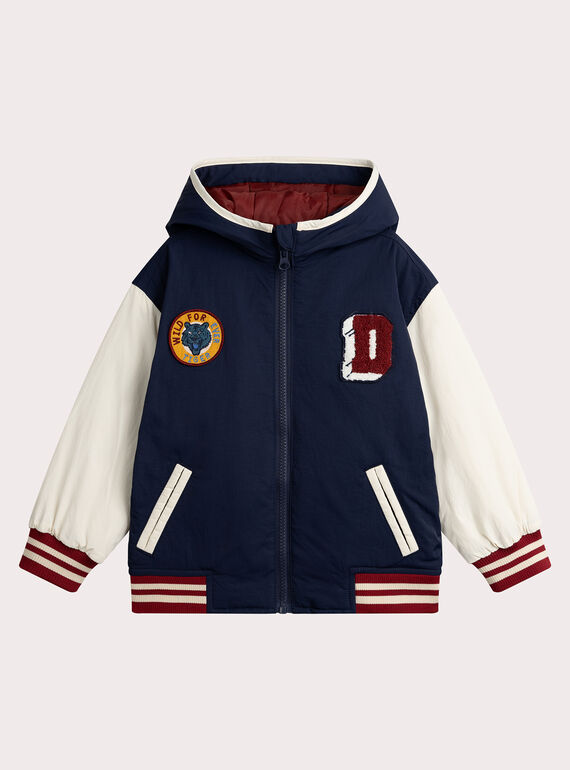 Hooded teddy style jacket for boys  VOGROBLOU3 / 24W902E1BLO705