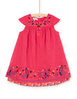 Pink dress with toucans embroidery LANAUROB3 / 21S901P3ROBF507