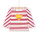 Baby girl's white and red reversible T-shirt