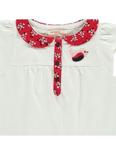 Baby girls' short-sleeved T-shirt CIDEPOLO / 18SG09F1BRA001