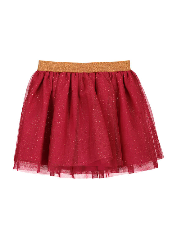 Girls' glitter tulle skirt FABAJUP2 / 19S90161JUP304
