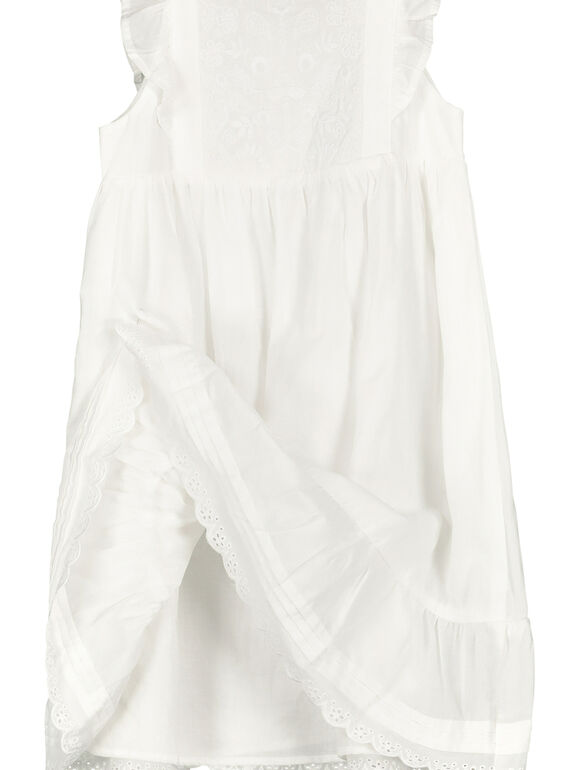 Girls' cotton dress FAPOROB6EX / 19S901C8ROB000