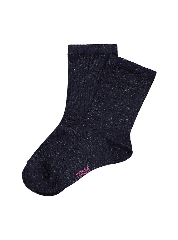 Girls' glitter socks FYAJOCHO4A / 19SI0134SOQ703