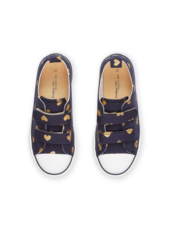 Canvas sneakers with heart print RATOILHEART / 23KK3571D16070