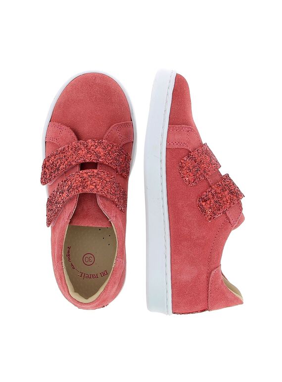 Girls' leather city trainers CFTENPINK / 18SK35W1D3G030