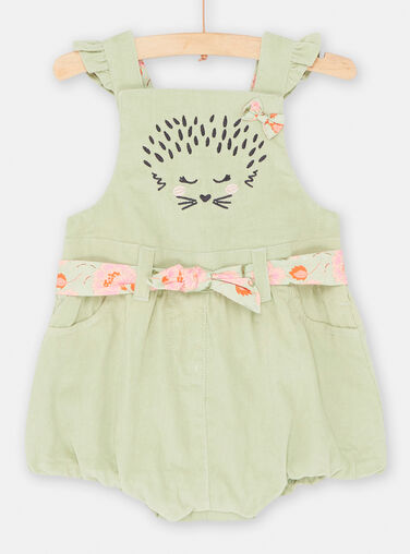 Baby Girl Light Green Short Jumpsuit Baby Girl Light Green Short Jumpsuit SIVERSAC / 23WG09J1CBL631