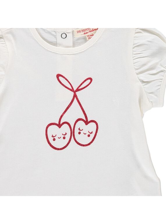 Baby girls' short-sleeved T-shirt CIJOTI1 / 18SG09R1TMC001