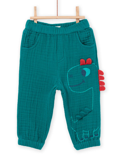 Green double gauze pants PUPRIPAN1 / 22WG10P1PAN060