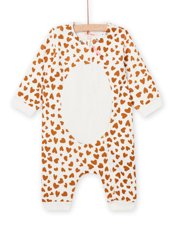 Baby girl's ecru giraffe animation oversyjama NEFISURGIR / 22SH13E1SPY001