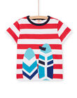 Red stripes T-shirt child boy NOFICTI5 / 22S902U2TMCF524