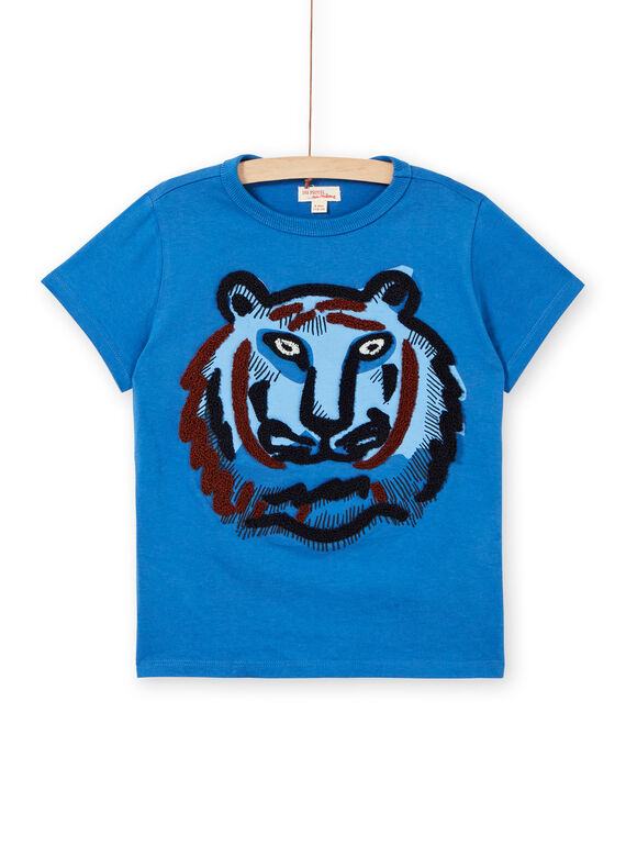 Blue cotton t-shirt boy boy LOBLETEE2EX / 21S902J1TMC702
