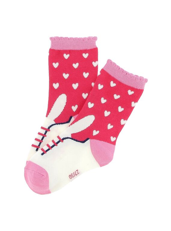 Girls' mid length socks CYAHOCHO / 18SI01E2SOQ099