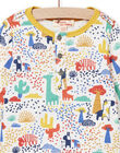 Baby boy's tunisian collar t-shirt with fancy colorful pattern NULUTUN / 22SG10P1TML001