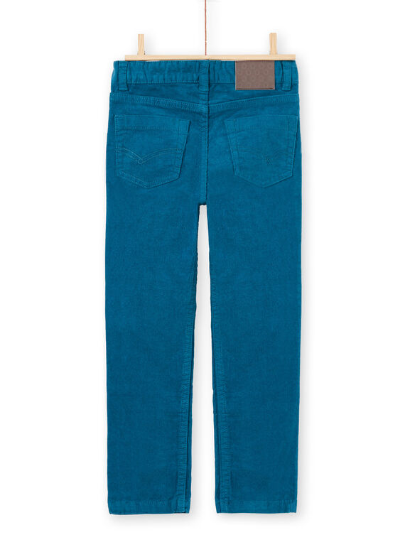 Boy's blue duck velvet pants MOJOPAVEL1 / 21W90213PAN714