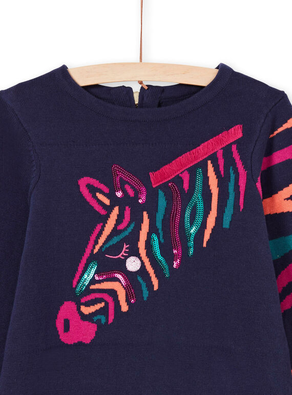 Baby girl navy blue dress MATUROB3 / 21W901K1ROB070