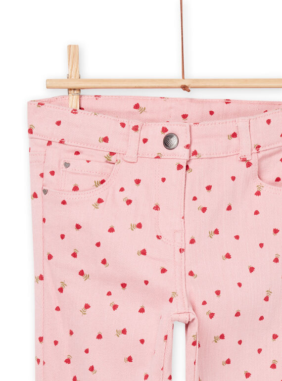 Pink printed canvas pants PAJOPANT1 / 22W901B2PAND319