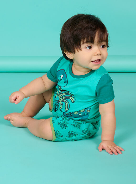 baby boy turquoise outfit NUPLAENS1 / 22SG10K1ENS202