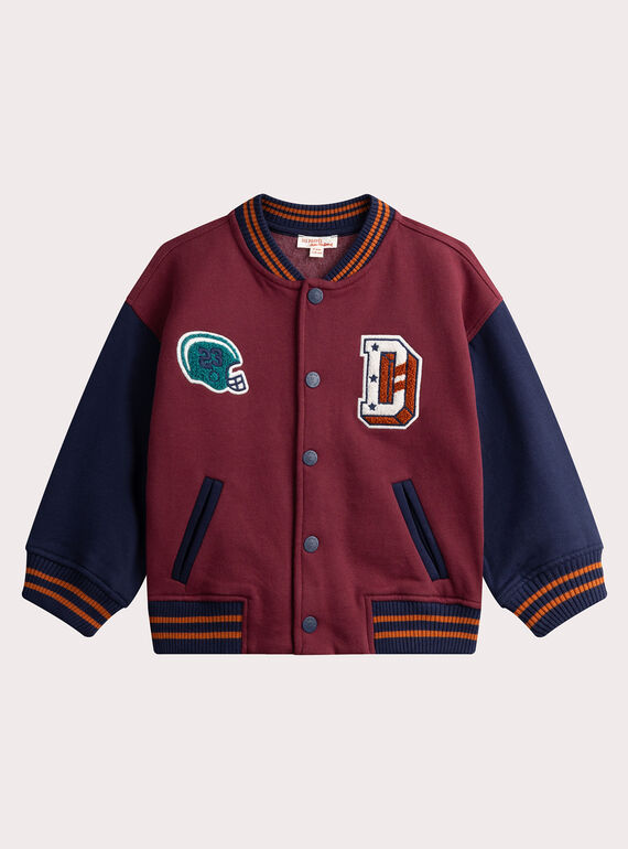 Dark burgundy KIDS CARDIGAN VOKOGIL1 / 24W90232GIL503