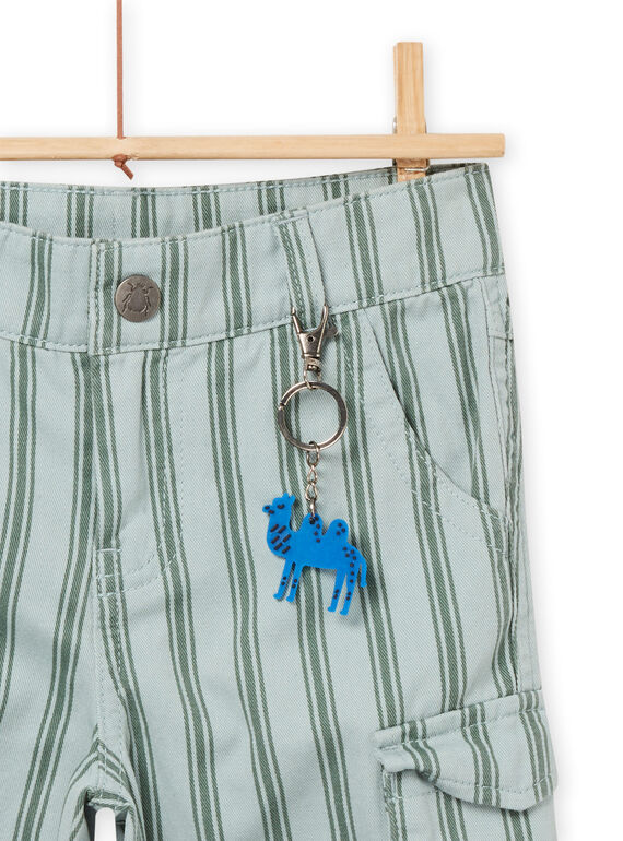 Child boy's Water Green Striped Bermuda Shorts NOSANBER3 / 22S902S3BER614