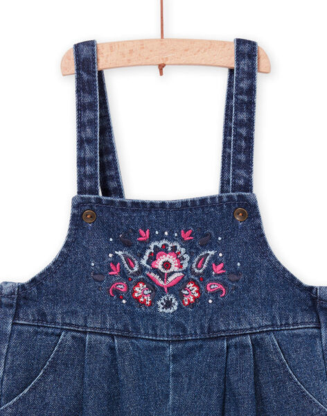 Denim dungarees with floral embroidery PIGOSAL / 22WG09O1SALP274