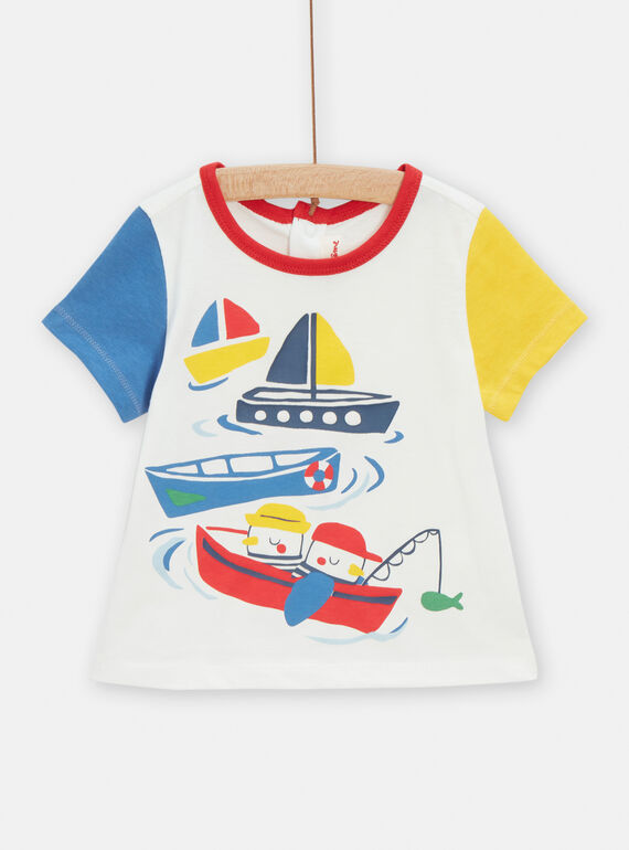 Baby Boy Boat T-Shirt TUCLUTI1 / 24SG10O1TMC001