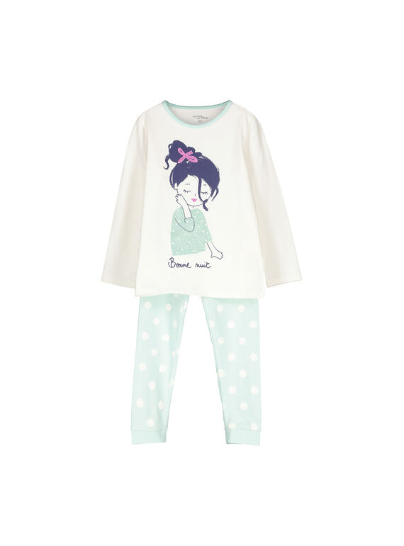 Girls' cotton pyjamas FEFAPYJFI / 19SH1146PYJ001