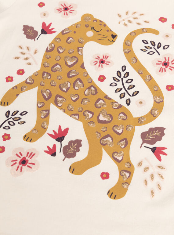 Panther animation undershirt with pailettes for girls VABASOUP / 24W901Q1SPL003