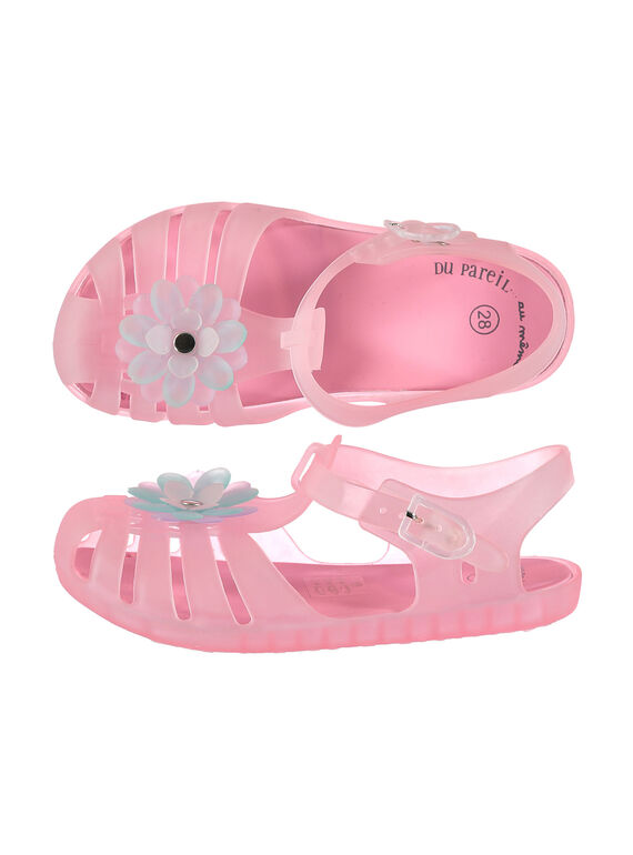 Girls' frosted effect jelly sandals FFBAINFLE / 19SK35G2D34030