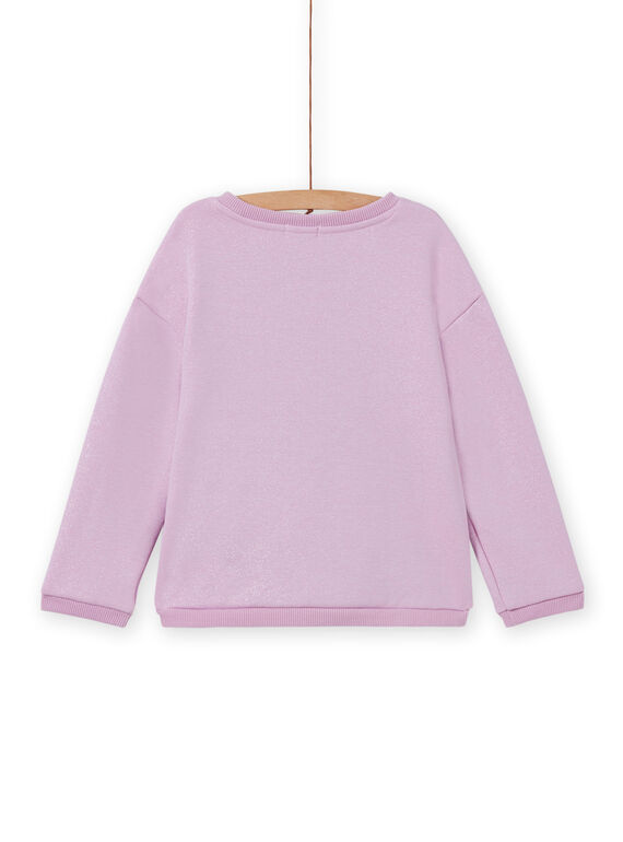 Girl's reversible unicorn sweatshirt with sequins MAPLASWEA / 21W901O1SWE326